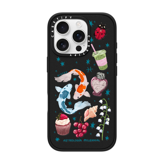 astrologiamillennial x CASETiFY iPhone 16 Pro Case Matte Black Impact Case MagSafe Compatible Pisces astrologiamillennial x CASETiFY iPhone 16 Pro Case Matte Black Impact Case MagSafe Compatible Pisces