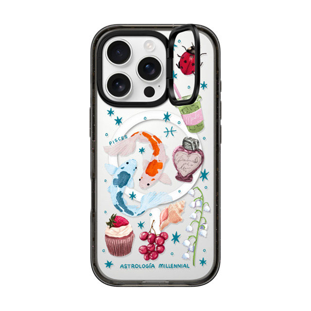 astrologiamillennial x CASETiFY iPhone 16 Pro Case Black インパクトリングスタンドケース MagSafe対応 Pisces astrologiamillennial x CASETiFY iPhone 16 Pro Case Black インパクトリングスタンドケース MagSafe対応 Pisces