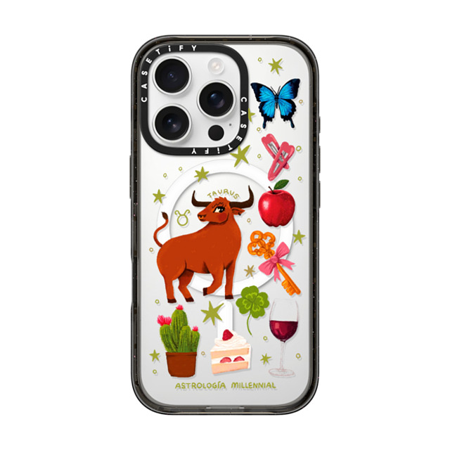 CASETiFY iPhone 16 Pro Case Black Impact Case MagSafe Compatible Taurus astrologia millennial Back to School CASETiFY iPhone 16 Pro Case Black Impact Case MagSafe Compatible Taurus astrologia millennial Back to School