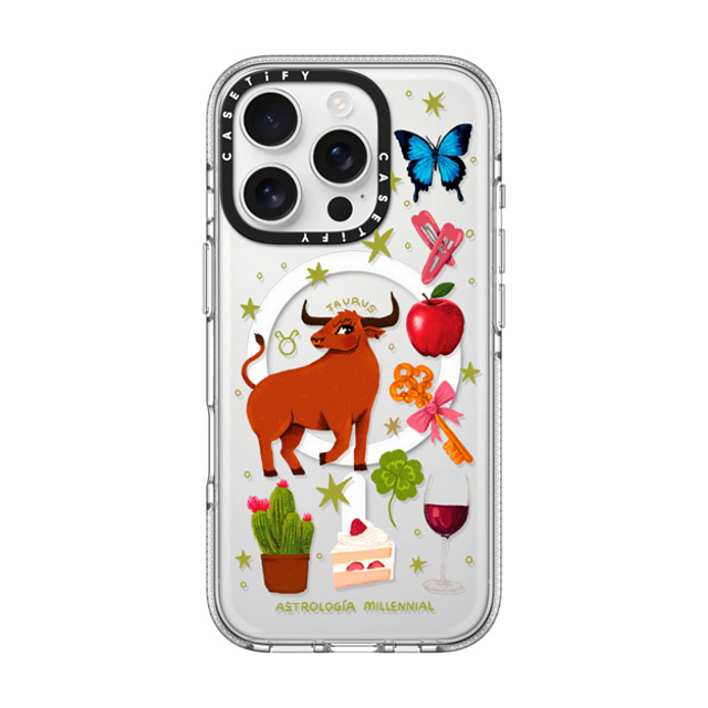 CASETiFY iPhone 16 Pro Case クリア クリア ケース MagSafe対応 Taurus astrologia millennial Back to School CASETiFY iPhone 16 Pro Case クリア クリア ケース MagSafe対応 Taurus astrologia millennial Back to School