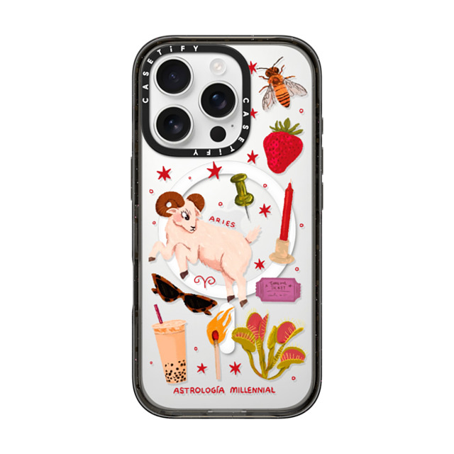 astrologiamillennial x CASETiFY iPhone 16 Pro Case Black Impact Case MagSafe Compatible Aries astrologiamillennial x CASETiFY iPhone 16 Pro Case Black Impact Case MagSafe Compatible Aries