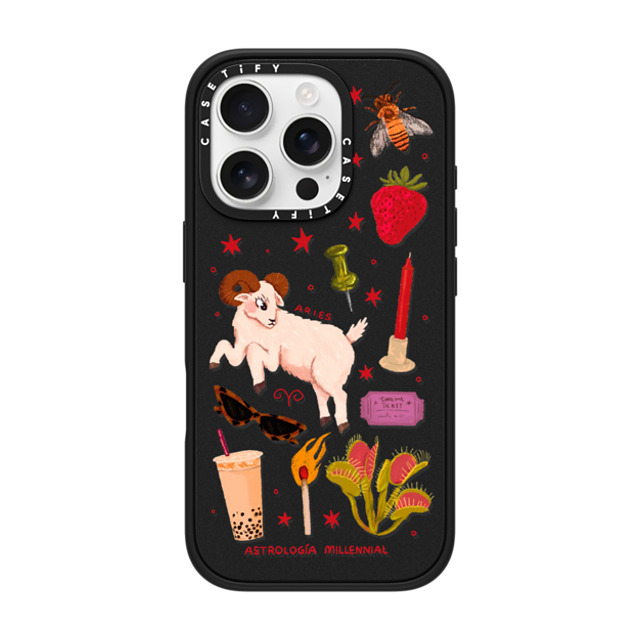 astrologiamillennial x CASETiFY iPhone 16 Pro Case Matte Black Impact Case MagSafe Compatible Aries Father's Day astrologiamillennial x CASETiFY iPhone 16 Pro Case Matte Black Impact Case MagSafe Compatible Aries Father's Day