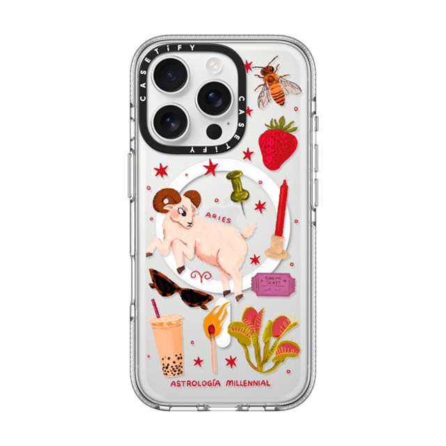CASETiFY iPhone 16 Pro Case クリア クリア ケース MagSafe対応 Aries astrologia millennial Back to School CASETiFY iPhone 16 Pro Case クリア クリア ケース MagSafe対応 Aries astrologia millennial Back to School