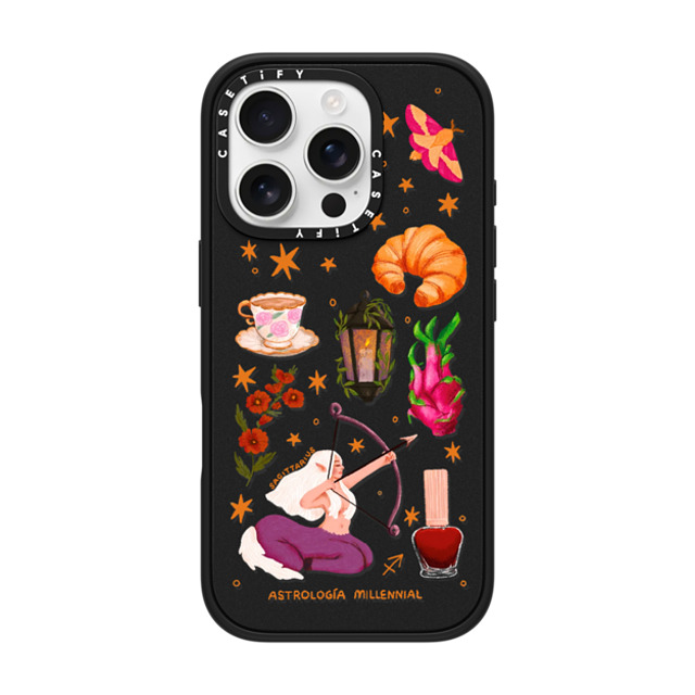 CASETiFY iPhone 16 Pro Case Matte Black Impact Case MagSafe Compatible Sagittarius astrologia millennial Back to School CASETiFY iPhone 16 Pro Case Matte Black Impact Case MagSafe Compatible Sagittarius astrologia millennial Back to School