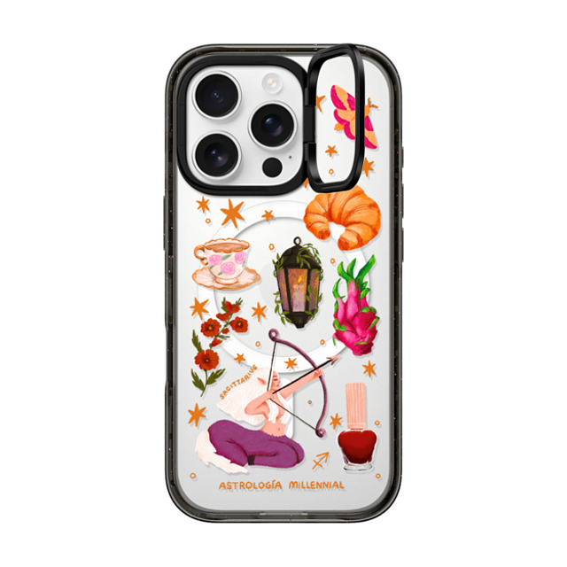 CASETiFY iPhone 16 Pro Case Black インパクトリングスタンドケース MagSafe対応 Sagittarius astrologia millennial Back to School CASETiFY iPhone 16 Pro Case Black インパクトリングスタンドケース MagSafe対応 Sagittarius astrologia millennial Back to School