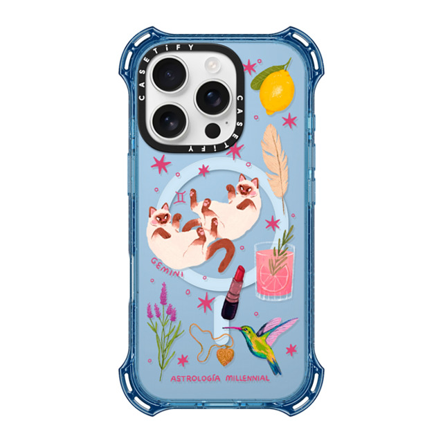 astrologiamillennial x CASETiFY iPhone 16 Pro Case ベイビーブルー バウンスケース Gemini astrologiamillennial x CASETiFY iPhone 16 Pro Case ベイビーブルー バウンスケース Gemini