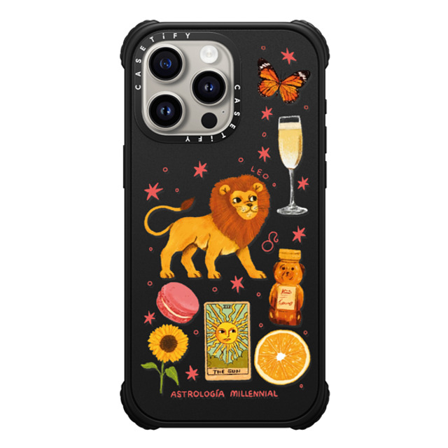 CASETiFY iPhone 15 Pro Max ケース マットブラック ウルトラ インパクトケース MagSafe 対応 Leo astrologia millennial Father's Day CASETiFY iPhone 15 Pro Max ケース マットブラック ウルトラ インパクトケース MagSafe 対応 Leo astrologia millennial Father's Day