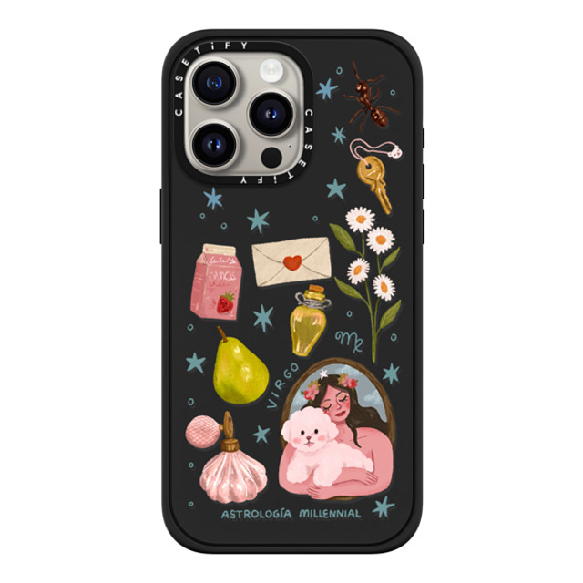 astrologiamillennial x CASETiFY iPhone 15 Pro Max Case Matte Black Impact Case MagSafe Compatible Virgo astrologiamillennial x CASETiFY iPhone 15 Pro Max Case Matte Black Impact Case MagSafe Compatible Virgo