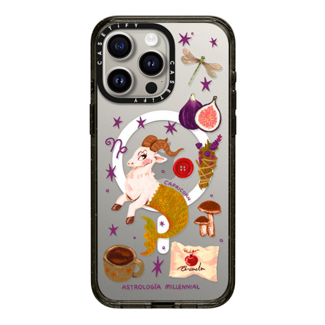 CASETiFY iPhone 15 Pro Max Case Black Impact Case MagSafe Compatible Capricorn astrologia millennial Back to School CASETiFY iPhone 15 Pro Max Case Black Impact Case MagSafe Compatible Capricorn astrologia millennial Back to School