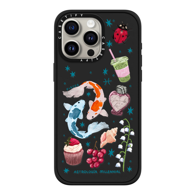 astrologiamillennial x CASETiFY iPhone 15 Pro Max Case Matte Black Impact Case MagSafe Compatible Pisces astrologiamillennial x CASETiFY iPhone 15 Pro Max Case Matte Black Impact Case MagSafe Compatible Pisces