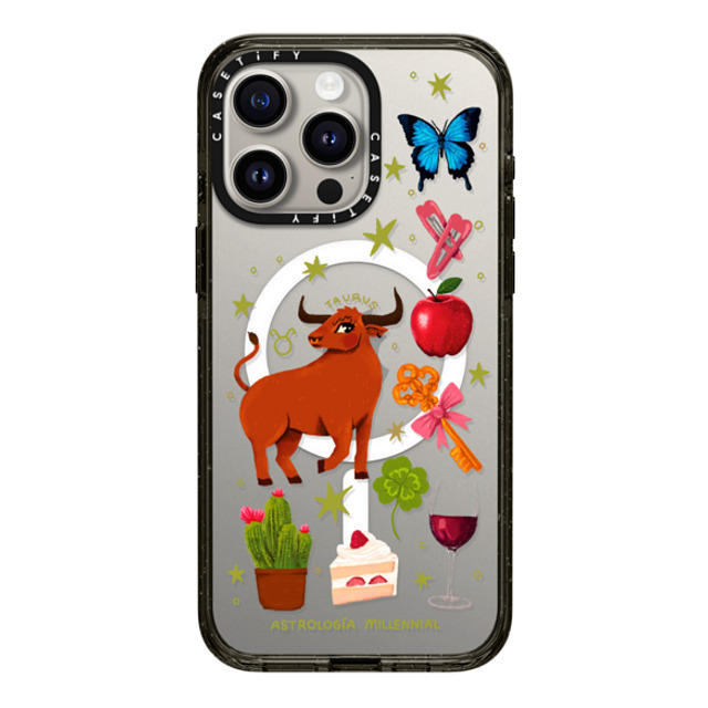 CASETiFY iPhone 15 Pro Max Case Black Impact Case MagSafe Compatible Taurus astrologia millennial Back to School CASETiFY iPhone 15 Pro Max Case Black Impact Case MagSafe Compatible Taurus astrologia millennial Back to School