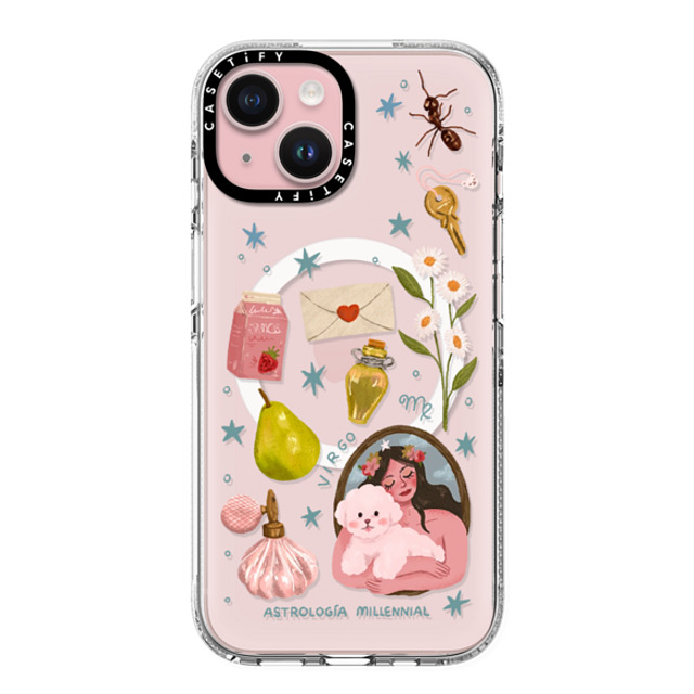 CASETiFY iPhone 15 Case クリア クリア ケース MagSafe対応 Virgo astrologia millennial Back to School CASETiFY iPhone 15 Case クリア クリア ケース MagSafe対応 Virgo astrologia millennial Back to School