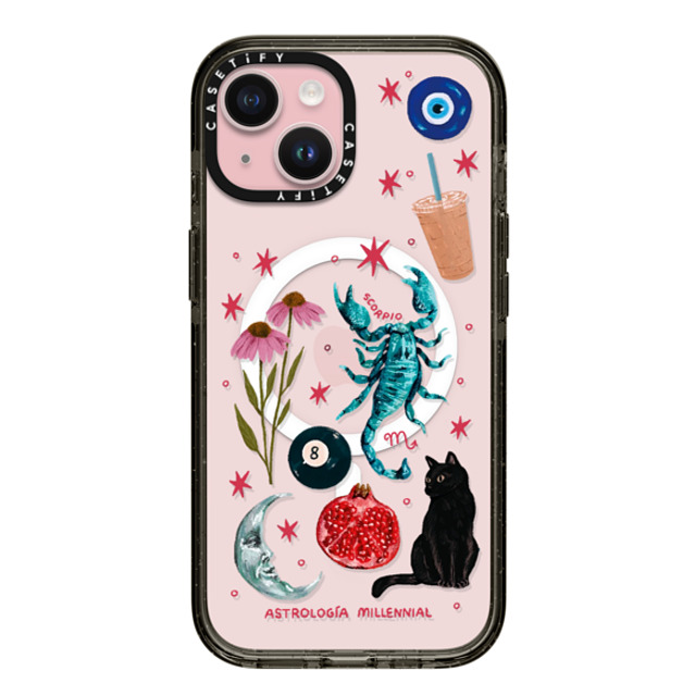 CASETiFY iPhone 15 Case Black Impact Case MagSafe Compatible Scorpio astrologia millennial Back to School CASETiFY iPhone 15 Case Black Impact Case MagSafe Compatible Scorpio astrologia millennial Back to School