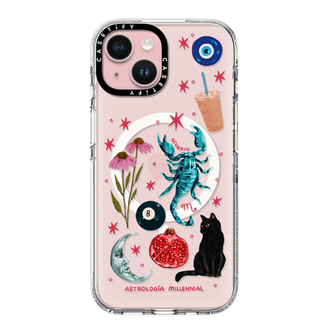 CASETiFY iPhone 15 Case クリア クリア ケース MagSafe対応 Scorpio astrologia millennial Back to School CASETiFY iPhone 15 Case クリア クリア ケース MagSafe対応 Scorpio astrologia millennial Back to School