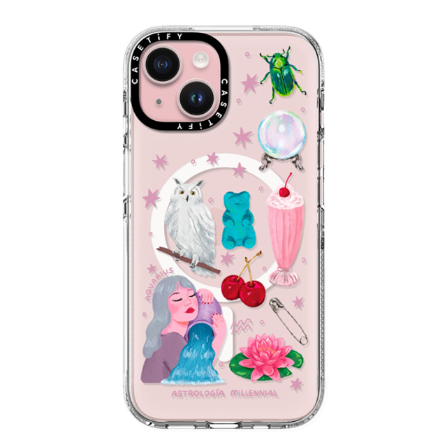 astrologiamillennial x CASETiFY iPhone 15 Case Clear Clear Case MagSafe Compatible みずがめ座 astrologiamillennial x CASETiFY iPhone 15 Case Clear Clear Case MagSafe Compatible みずがめ座
