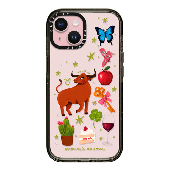 astrologiamillennial x CASETiFY iPhone 15 Case Black Impact Case Taurus astrologiamillennial x CASETiFY iPhone 15 Case Black Impact Case Taurus