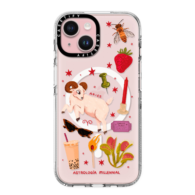 CASETiFY iPhone 15 Case クリア クリア ケース MagSafe対応 Aries astrologia millennial Back to School CASETiFY iPhone 15 Case クリア クリア ケース MagSafe対応 Aries astrologia millennial Back to School