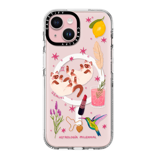 CASETiFY iPhone 15 ケース クリア クリア ケース MagSafe対応 Gemini astrologia millennial Back to School CASETiFY iPhone 15 ケース クリア クリア ケース MagSafe対応 Gemini astrologia millennial Back to School