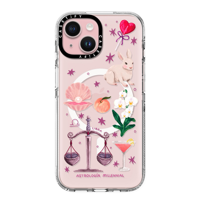astrologiamillennial x CASETiFY iPhone 15 Case Clear Clear Case MagSafe Compatible Libra astrologiamillennial x CASETiFY iPhone 15 Case Clear Clear Case MagSafe Compatible Libra