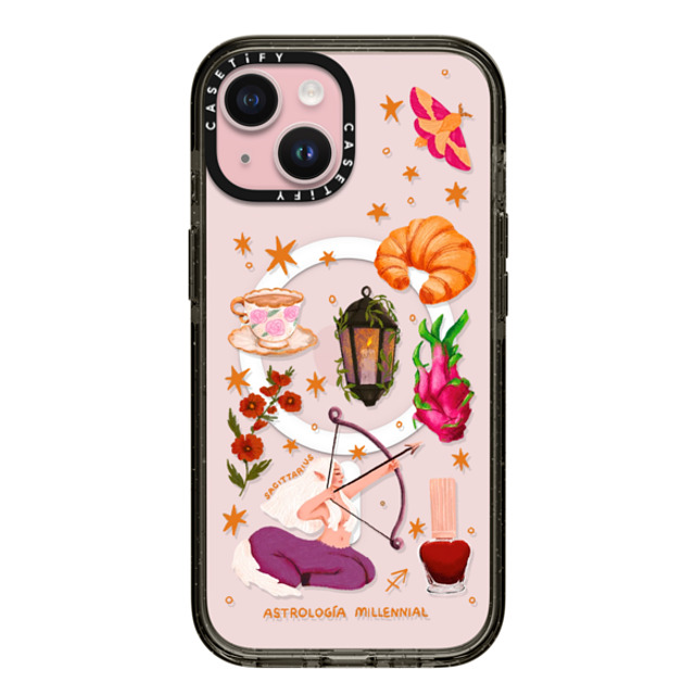 astrologiamillennial x CASETiFY iPhone 15 Case Black Impact Case MagSafe Compatible Sagittarius astrologiamillennial x CASETiFY iPhone 15 Case Black Impact Case MagSafe Compatible Sagittarius