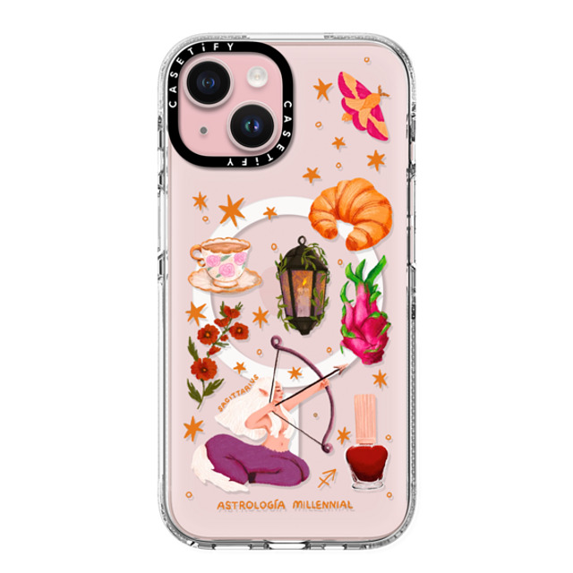 CASETiFY iPhone 15 Case クリア クリア ケース MagSafe対応 Sagittarius astrologia millennial Back to School CASETiFY iPhone 15 Case クリア クリア ケース MagSafe対応 Sagittarius astrologia millennial Back to School