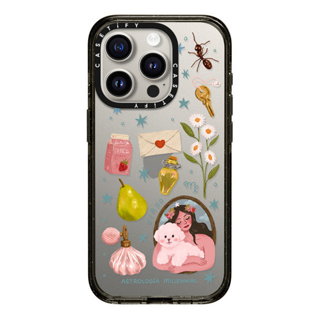 astrologiamillennial x CASETiFY iPhone 15 Pro Case Black Impact Case Virgo astrologiamillennial x CASETiFY iPhone 15 Pro Case Black Impact Case Virgo