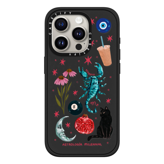 CASETiFY iPhone 15 Pro ケース マットブラック インパクトケース MagSafe対応 Scorpio astrologia millennial Father's Day CASETiFY iPhone 15 Pro ケース マットブラック インパクトケース MagSafe対応 Scorpio astrologia millennial Father's Day