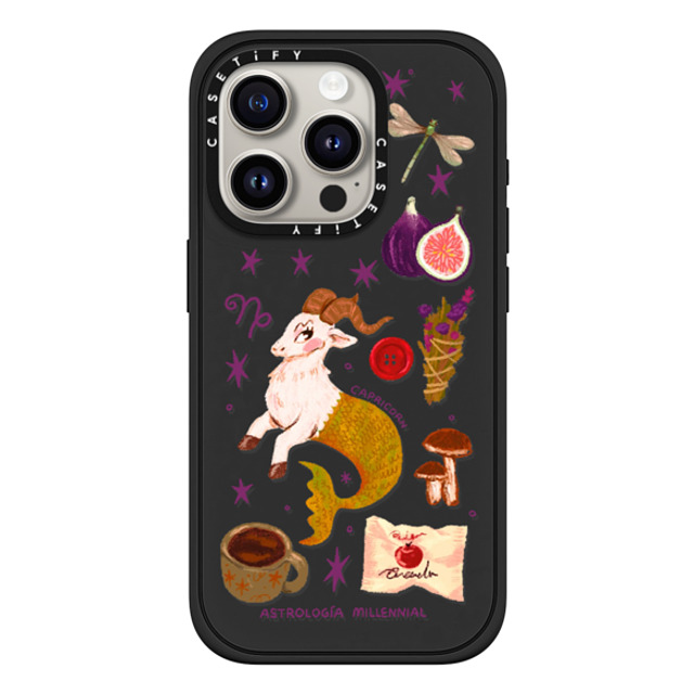 CASETiFY iPhone 15 Pro ケース マットブラック インパクトケース MagSafe対応 Capricorn astrologia millennial Back to School CASETiFY iPhone 15 Pro ケース マットブラック インパクトケース MagSafe対応 Capricorn astrologia millennial Back to School