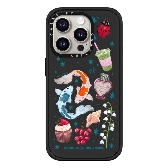 astrologiamillennial x CASETiFY iPhone 15 Pro Case Matte Black Impact Case MagSafe Compatible Pisces astrologiamillennial x CASETiFY iPhone 15 Pro Case Matte Black Impact Case MagSafe Compatible Pisces