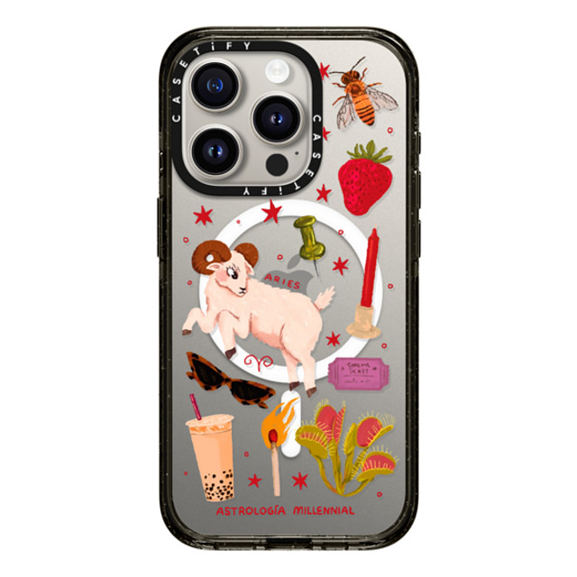 astrologiamillennial x CASETiFY iPhone 15 Pro Case Black Impact Case MagSafe Compatible Aries astrologiamillennial x CASETiFY iPhone 15 Pro Case Black Impact Case MagSafe Compatible Aries