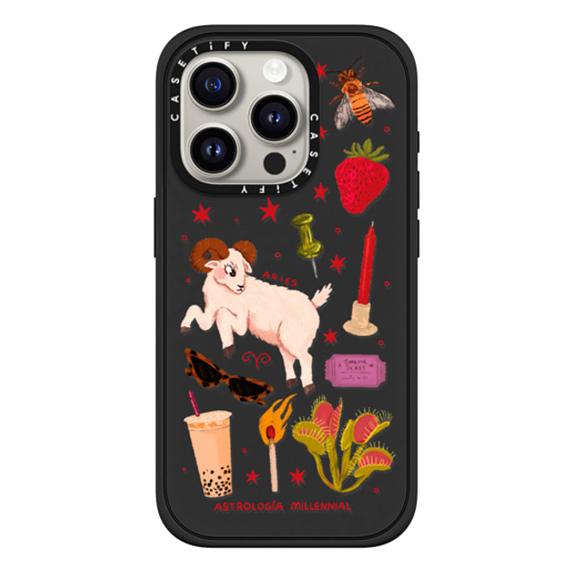 CASETiFY iPhone 15 Pro ケース マットブラック インパクトケース MagSafe対応 Aries astrologia millennial Back to School CASETiFY iPhone 15 Pro ケース マットブラック インパクトケース MagSafe対応 Aries astrologia millennial Back to School