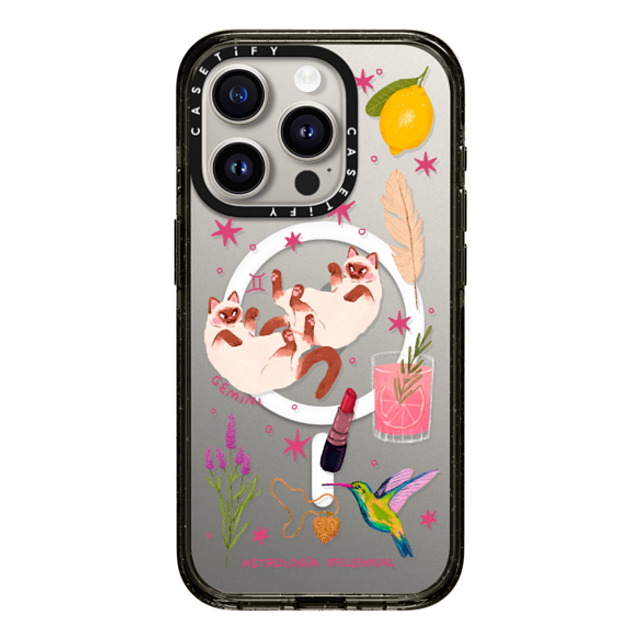 astrologiamillennial x CASETiFY iPhone 15 Pro Case Black Impact Case MagSafe Compatible Gemini astrologiamillennial x CASETiFY iPhone 15 Pro Case Black Impact Case MagSafe Compatible Gemini