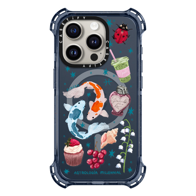 CASETiFY iPhone 15 Pro Case Classic Blue バウンスケース Pisces astrologia millennial Father's Day CASETiFY iPhone 15 Pro Case Classic Blue バウンスケース Pisces astrologia millennial Father's Day