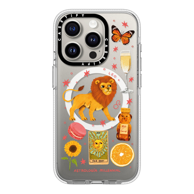 astrologiamillennial x CASETiFY iPhone 15 Pro Case Clear Clear Case MagSafe Compatible Leo astrologiamillennial x CASETiFY iPhone 15 Pro Case Clear Clear Case MagSafe Compatible Leo