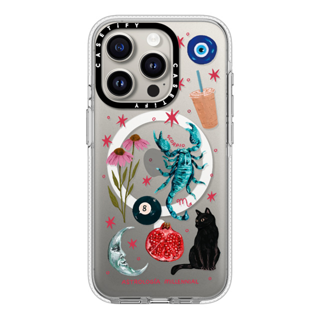 astrologiamillennial x CASETiFY iPhone 15 Pro Case Clear Clear Case MagSafe Compatible Scorpio astrologiamillennial x CASETiFY iPhone 15 Pro Case Clear Clear Case MagSafe Compatible Scorpio