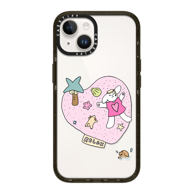 CASETiFY iPhone 14 ケース ブラック インパクトケース Relax nikioooo wu