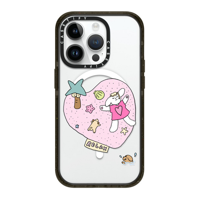 CASETiFY iPhone 14 Pro ケース ブラック インパクトケース MagSafe対応 Relax nikioooo wu