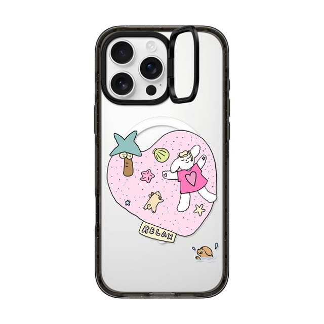 CASETiFY iPhone 16 Pro Max ケース ブラック インパクトリングスタンドケース MagSafe対応 Relax nikioooo wu