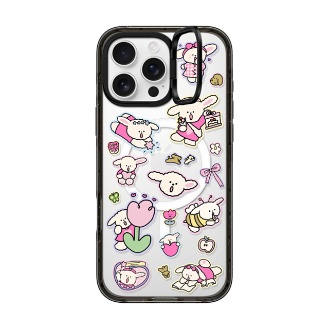 CASETiFY iPhone 16 Pro Max ケース ブラック インパクトリングスタンドケース MagSafe対応 Nikioooo Vacation nikioooo wu