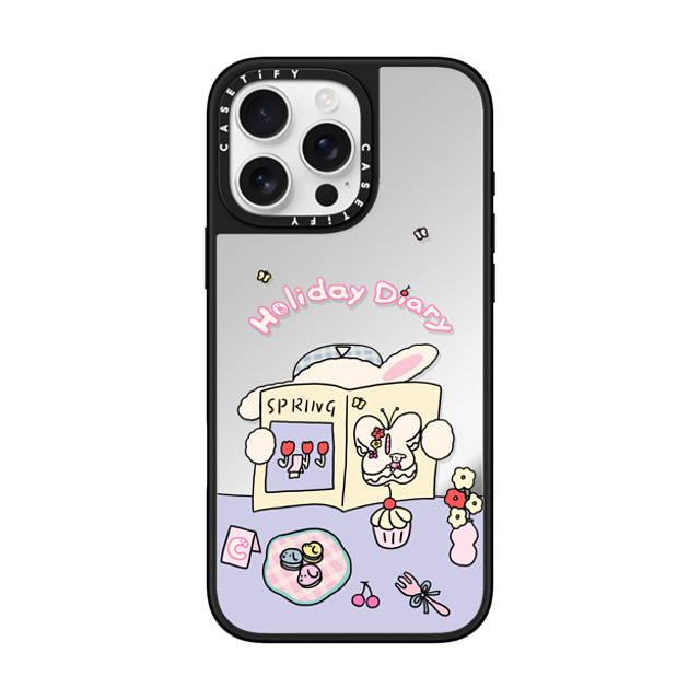 CASETiFY iPhone 16 Pro Max ケース Silver on Black ミラーケース MagSafe対応 Holiday Diary nikioooo wu Father's Day CASETiFY iPhone 16 Pro Max ケース Silver on Black ミラーケース MagSafe対応 Holiday Diary nikioooo wu Father's Day