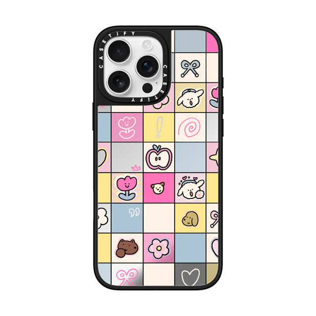 CASETiFY iPhone 16 Pro Max ケース Silver on Black ミラーケース MagSafe対応 Nikioooo Puzzle nikioooo wu Father's Day CASETiFY iPhone 16 Pro Max ケース Silver on Black ミラーケース MagSafe対応 Nikioooo Puzzle nikioooo wu Father's Day