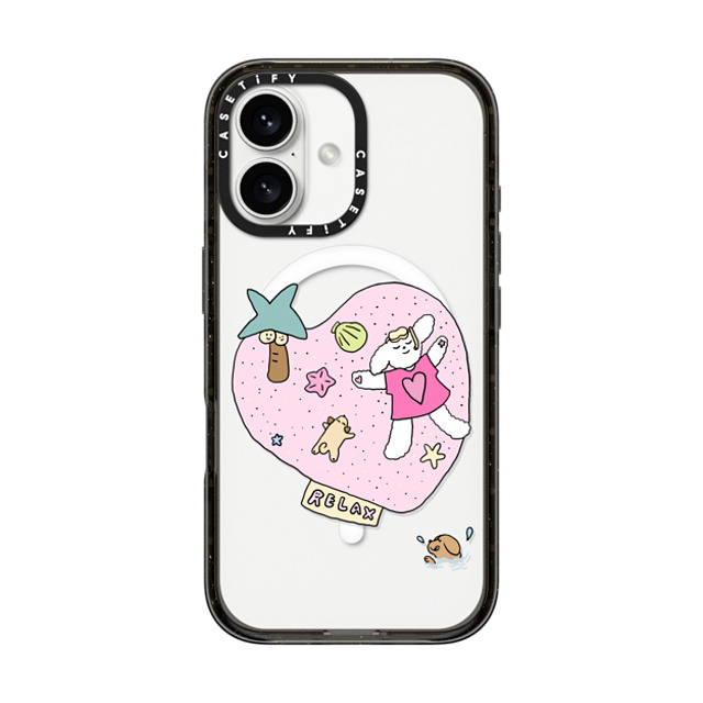 CASETiFY iPhone 16 ケース ブラック インパクトケース MagSafe対応 Relax nikioooo wu