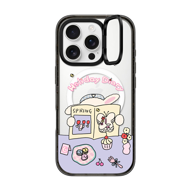 CASETiFY iPhone 16 Pro ケース ブラック インパクトリングスタンドケース MagSafe対応 Holiday Diary nikioooo wu Father's Day CASETiFY iPhone 16 Pro ケース ブラック インパクトリングスタンドケース MagSafe対応 Holiday Diary nikioooo wu Father's Day