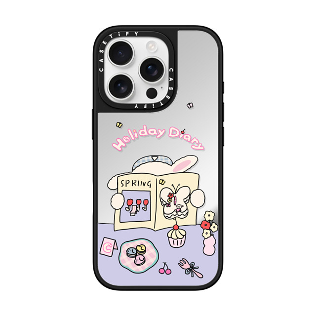 CASETiFY iPhone 16 Pro ケース Silver on Black ミラーケース MagSafe対応 Holiday Diary nikioooo wu Father's Day CASETiFY iPhone 16 Pro ケース Silver on Black ミラーケース MagSafe対応 Holiday Diary nikioooo wu Father's Day