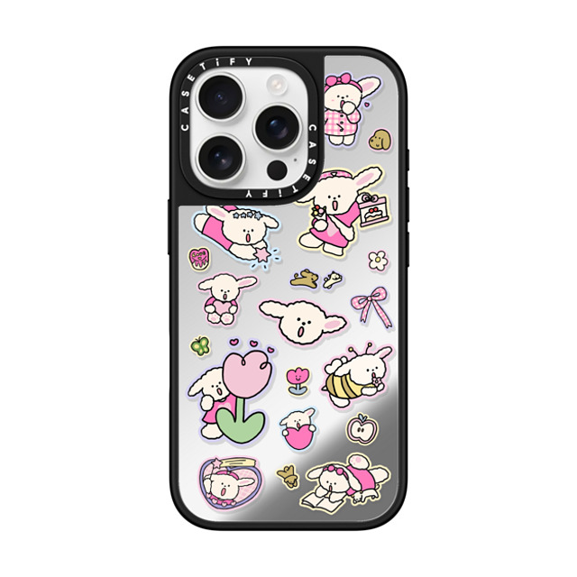 CASETiFY iPhone 16 Pro ケース Silver on Black ミラーケース MagSafe対応 Nikioooo Vacation nikioooo wu