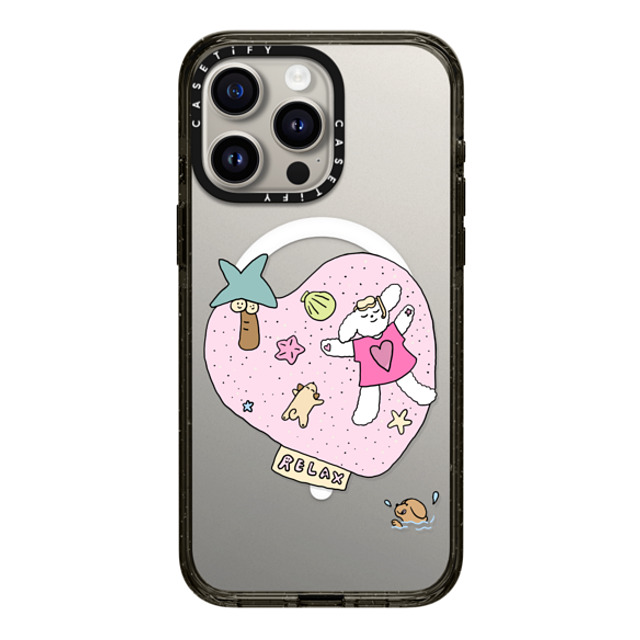 CASETiFY iPhone 15 Pro Max ケース ブラック インパクトケース MagSafe対応 Relax nikioooo wu