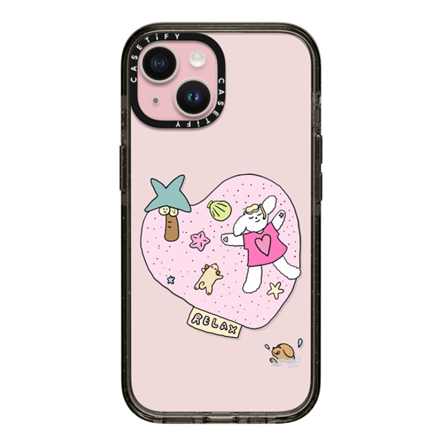 CASETiFY iPhone 15 ケース ブラック インパクトケース Relax nikioooo wu