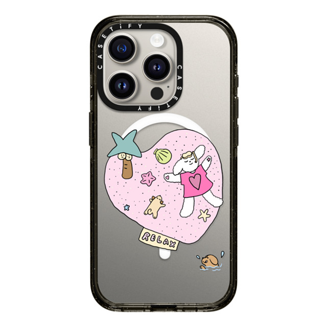 CASETiFY iPhone 15 Pro ケース ブラック インパクトケース MagSafe対応 Relax nikioooo wu