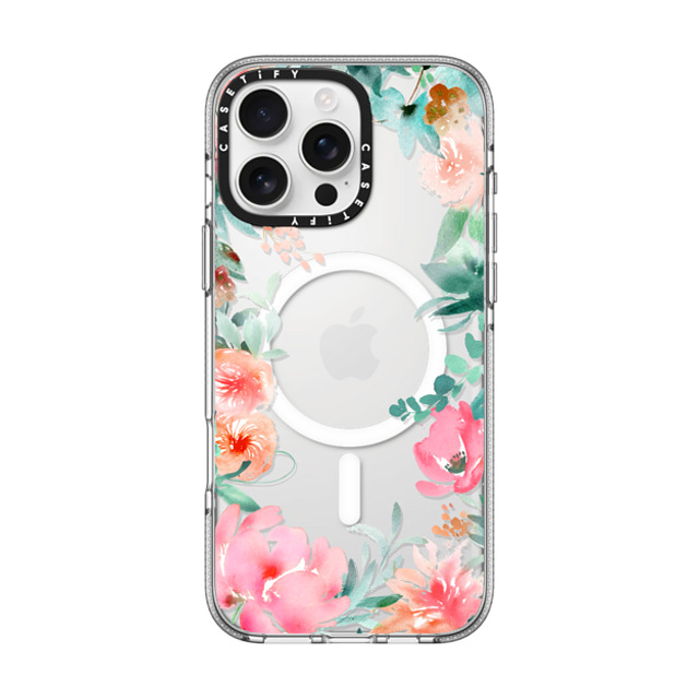 designlovefest x CASETiFY iPhone 16 Pro Max Case Floral,Fine Art クリア クリア ケース MagSafe対応 Lush Floral Watercolor Transparent by Julie Song Ink Father's Day designlovefest x CASETiFY iPhone 16 Pro Max Case Floral,Fine Art クリア クリア ケース MagSafe対応 Lush Floral Watercolor Transparent by Julie Song Ink Father's Day