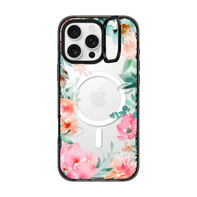 designlovefest x CASETiFY iPhone 16 Pro Max Case Floral,Fine Art Black インパクトリングスタンドケース MagSafe対応 Lush Floral Watercolor Transparent by Julie Song Ink Father's Day designlovefest x CASETiFY iPhone 16 Pro Max Case Floral,Fine Art Black インパクトリングスタンドケース MagSafe対応 Lush Floral Watercolor Transparent by Julie Song Ink Father's Day